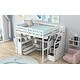 preview thumbnail 5 of 20, Full Loft Bed with Desk and Safety Guardrail, Wood Full Loft Bed Frame with Shelves, 2 Built-in Drawers and Storage Staircase