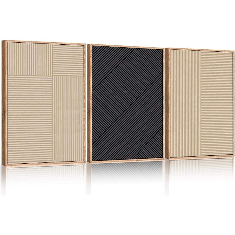 Minimalist Line Framed Canvas Wall Art SetV - 16 x 24