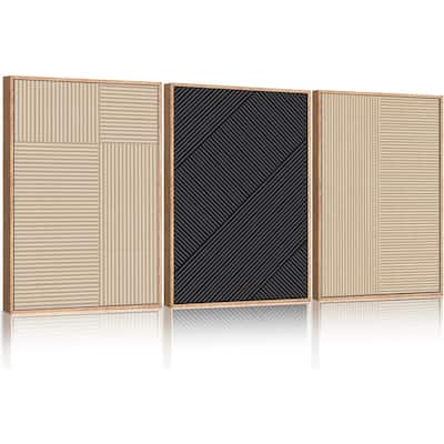 Minimalist Line Framed Canvas Wall Art SetV