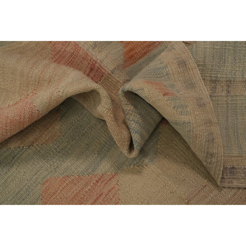 Hand Woven Oriental 100% Wool Carpet Southwestern Modern Multi-Colored Kilim Area Rug - 5' 11'' X 4' 5''