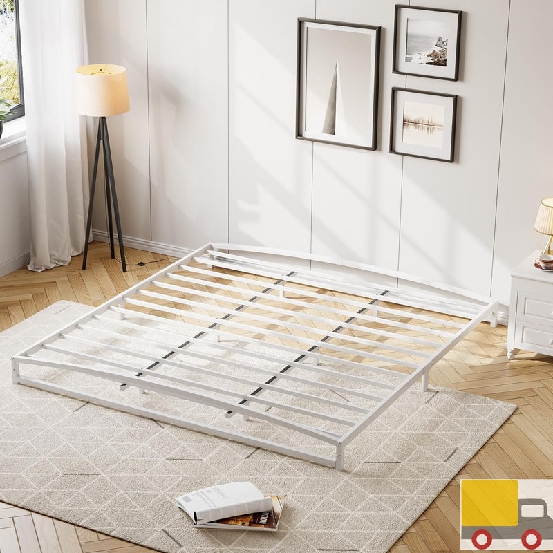 Low Profile Metal Bed Frame with Arch Design
