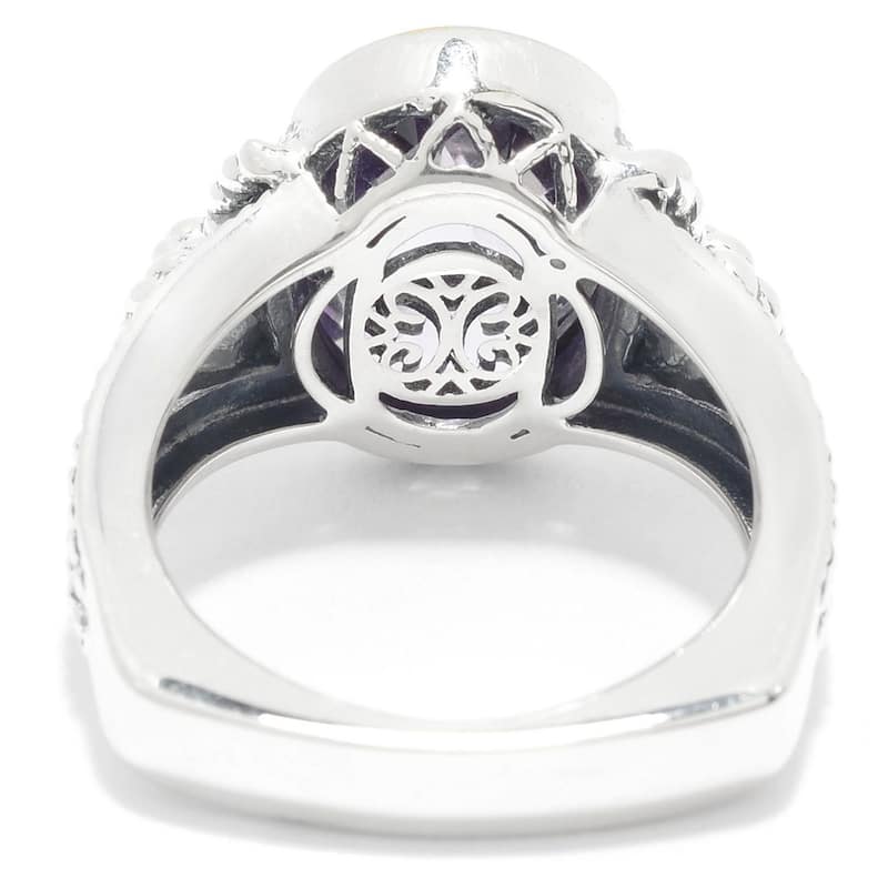 925 Sterling Silver Pink Amethyst Ring