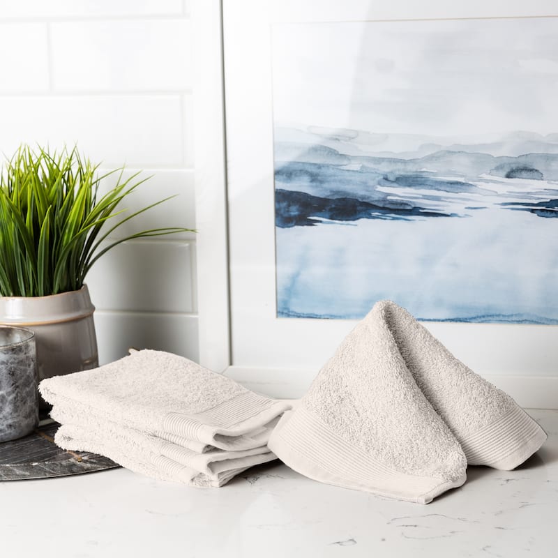 Fabstyles Camelot Face Towel Zero Twist 600 GSM Cotton Set of 6 - 13"x13"