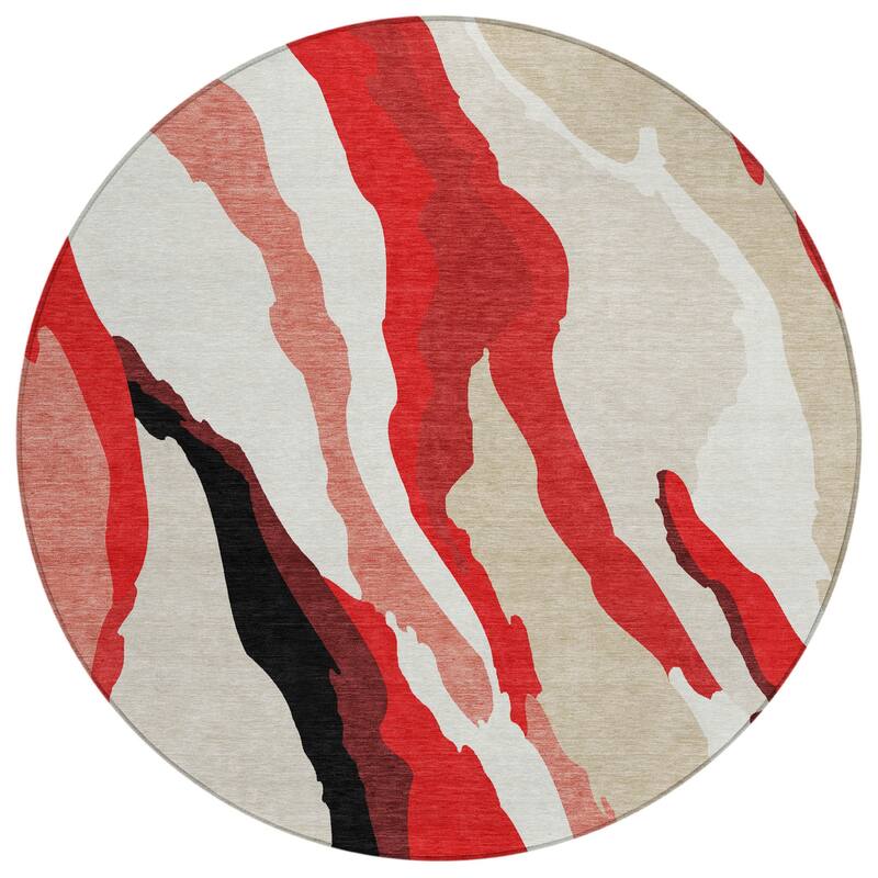 HomeRoots Abstract Transitional Rectangle Outdoor Rug