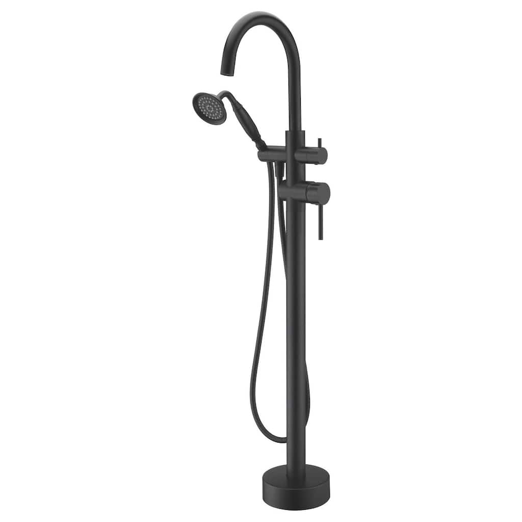 Tub Filler Freestanding Bathtub Faucet Floor Mounted Bathroom Tub Faucets With Hand Shower Modern Mixter Taps
