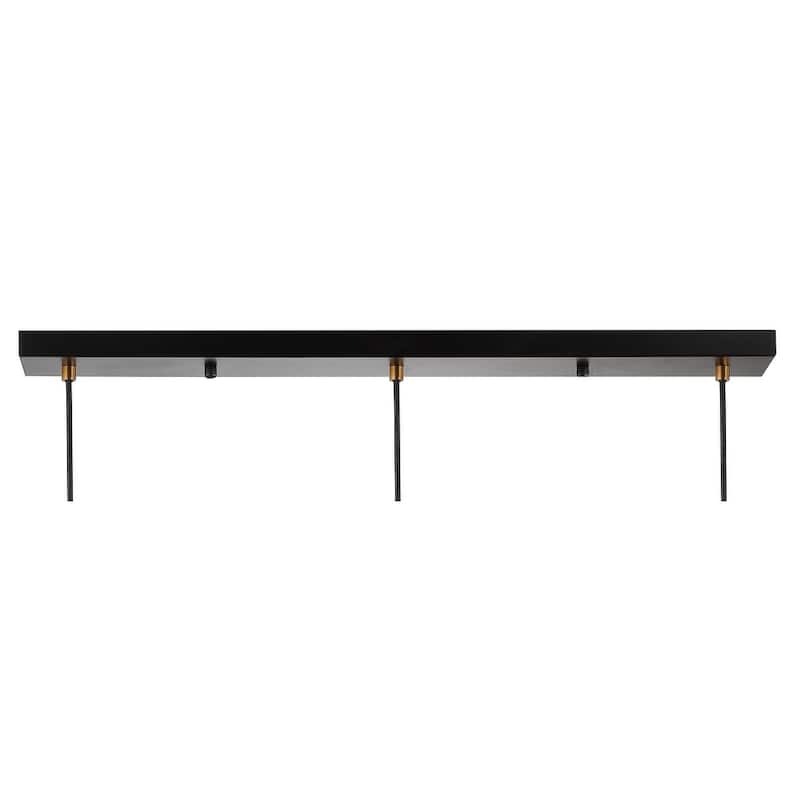 Edison Linear Metal LED Cluster Pendant, Black/Gold by JONATHAN Y