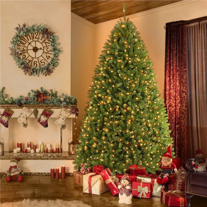 Yaheetech Premium Pre-Lit Douglas Full Fir Thick Spruce Christmas Tree - 7.5 Foot