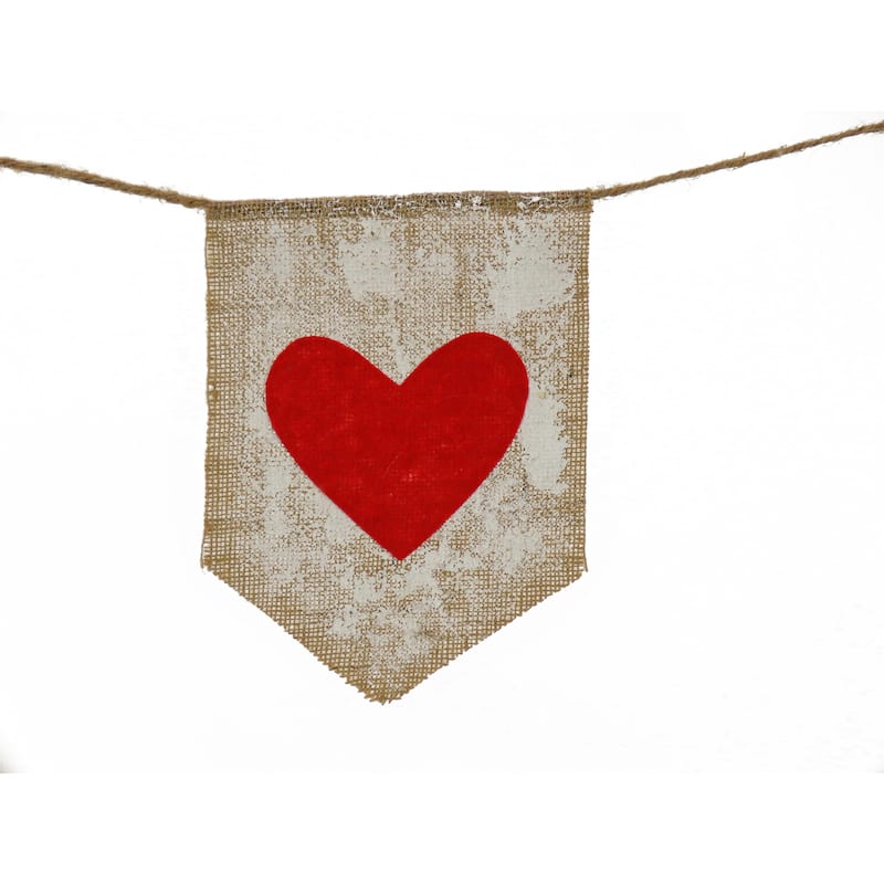 National Tree Company 6 ft. Valentine's Red Hearts Garland - 6 ft