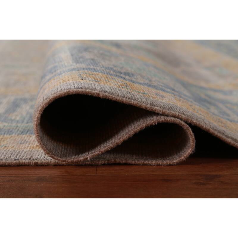 Hand Knotted Oriental 100% Wool Carpet Transitional All-Over Greys & Charcoal Oushak Area Rug - 12' 0'' X 9' 5''