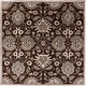 preview thumbnail 57 of 122, Patchway Handmade Classic Floral Wool Area Rug 4' Square - Dark Brown - Square
