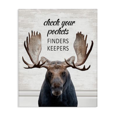 Stupell Check Pockets Laundry Reminder Canvas Wall Art Design By Lettered and Lined