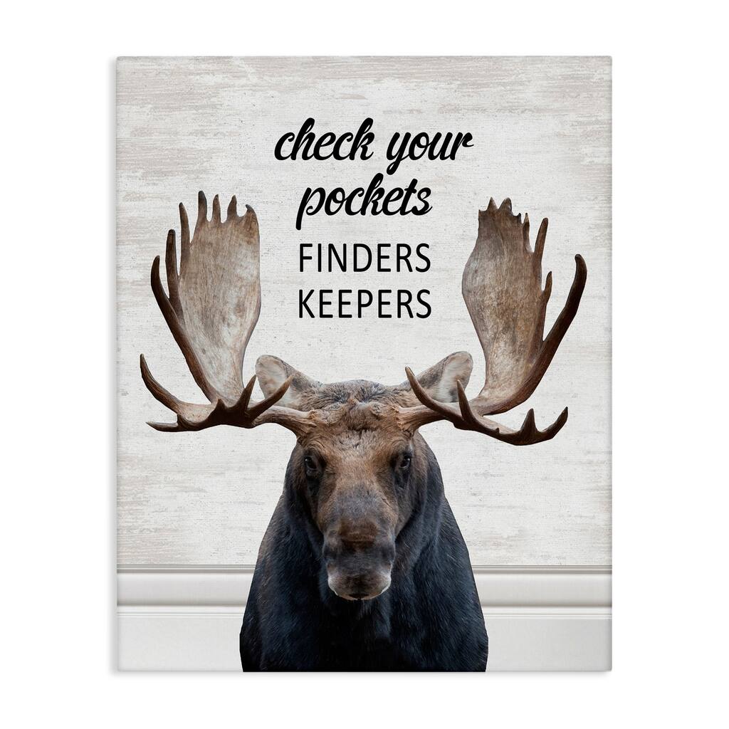 Stupell Check Pockets Laundry Reminder Canvas Wall Art Design By Lettered and Lined