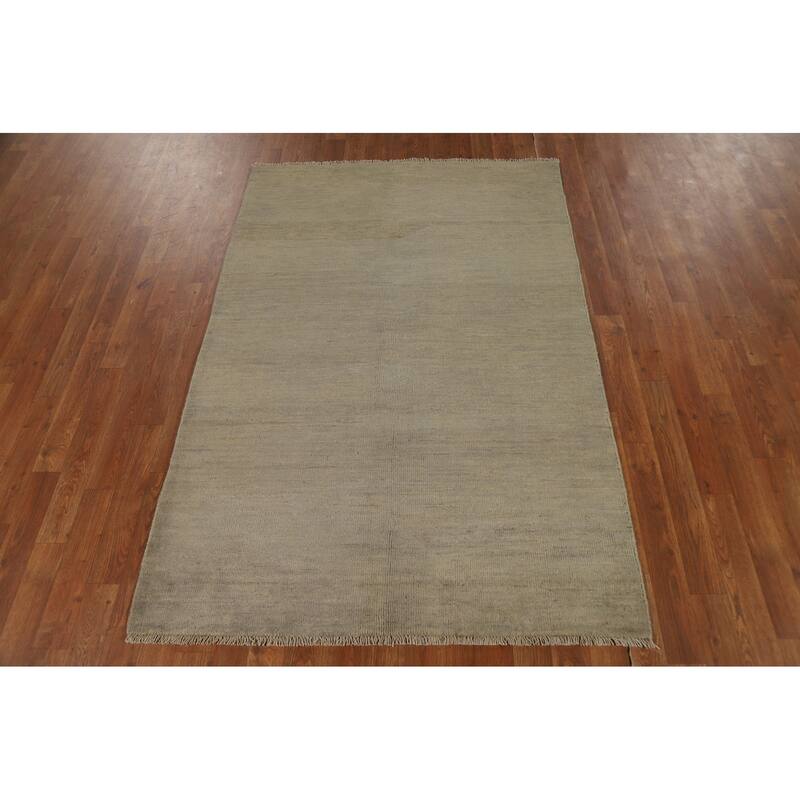 Gabbeh Modern Rug Hand-Knotted Oriental Wool Carpet - 3'10"x 5'9"