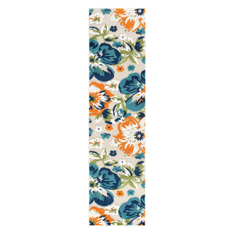 Bergamo Contemporary Floral Indoor/Outdoor Area Rug