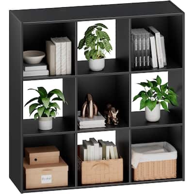 9 Cube Storage Organizer, Bookshelf with 5 Removable Back Panels for Living Room, Bedroom, Home Office - 36"D×36"W×11.6"H