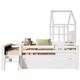 preview thumbnail 12 of 14, Solid Wood Twin Size House Bed with Ladder and Storage Drawers and 2 Blackboard