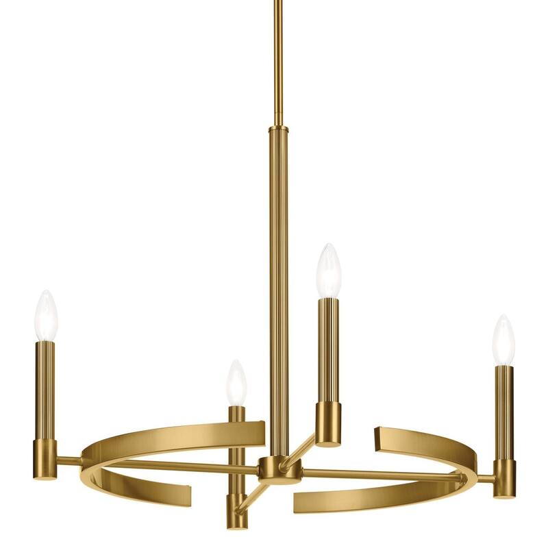 Kichler 52426 Tolani 4 Light 26" Wide Taper Candle Style Chandelier - Brushed Natural Brass
