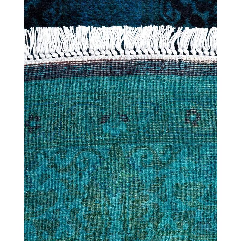 Fine Vibrance One-of-a-Kind Hand-Knotted Area Rug - Blue, 6' 1" x 6' 1" - 6' 1" x 6' 1"