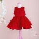 preview thumbnail 2 of 5, Special Occasion Dress with Flowers on Tulle and Skirt