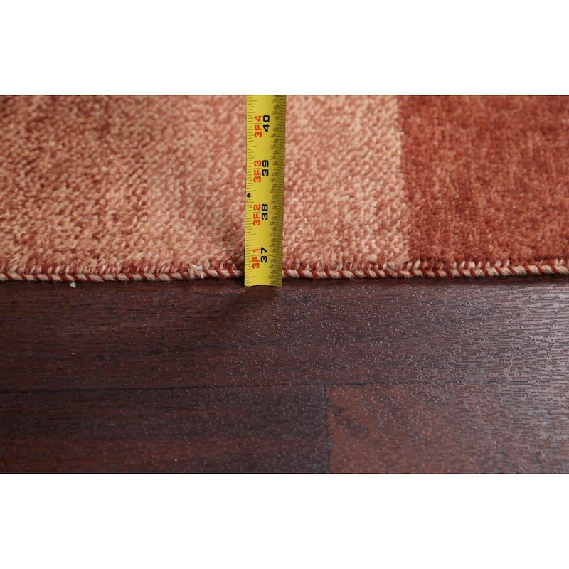 Modern Gabbeh Kashkoli Oriental Runner Rug Wool Hand-knotted Carpet - 2'9" x 16'8"