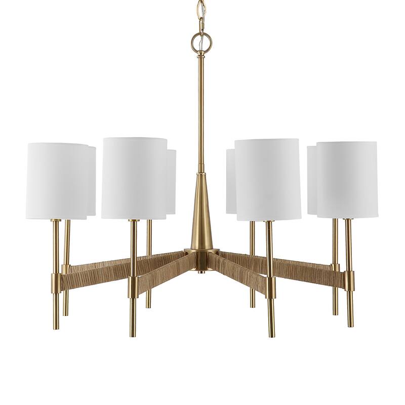 Uttermost Lautoka Rattan 8 Light Chandelier - 26H x 32 DIA in.