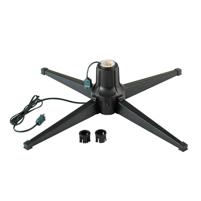 Home Heritage Rotating Christmas Tree Stand w/ Twinkly App Controlled RGB Lights - 4.85