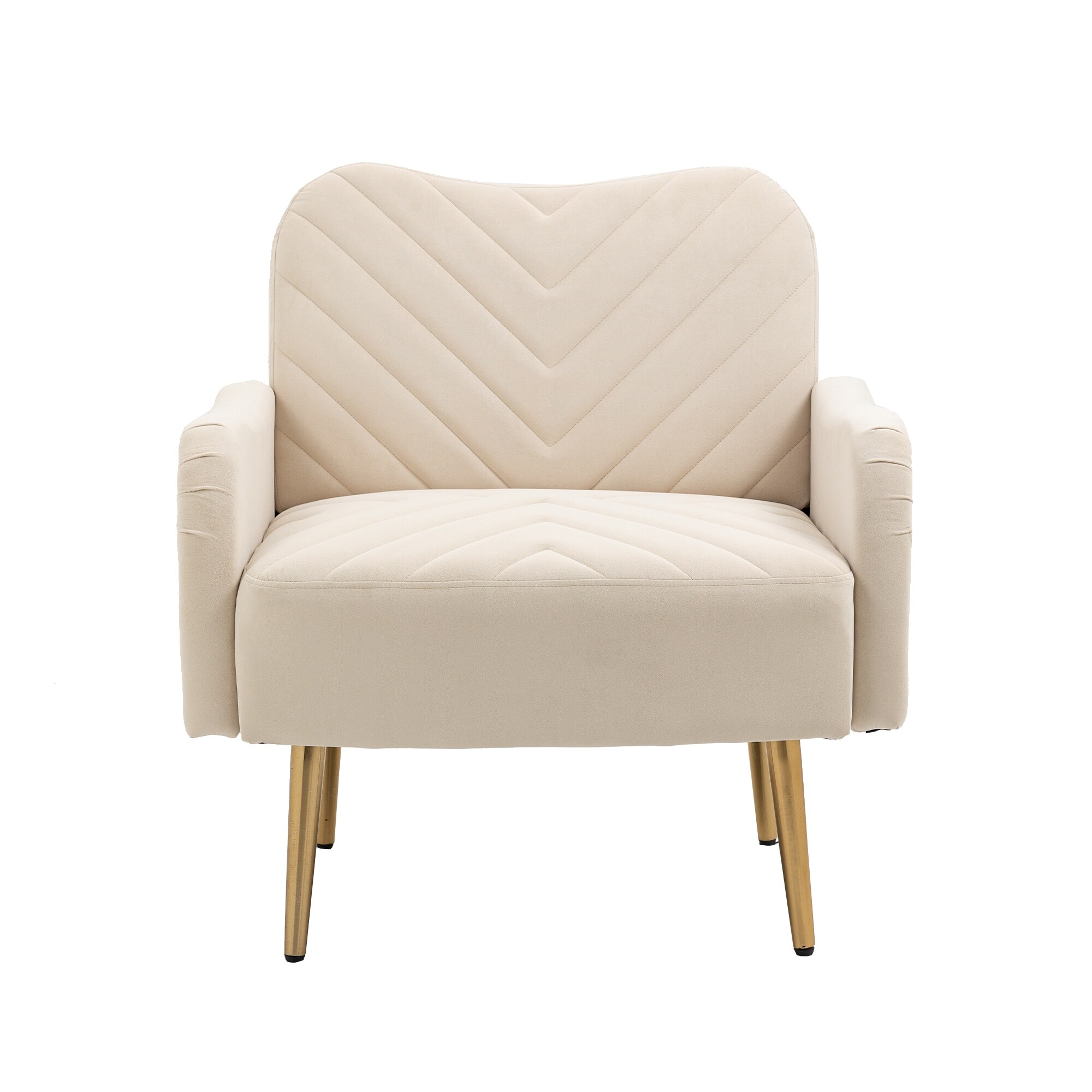 Beige velvet accent chair deals
