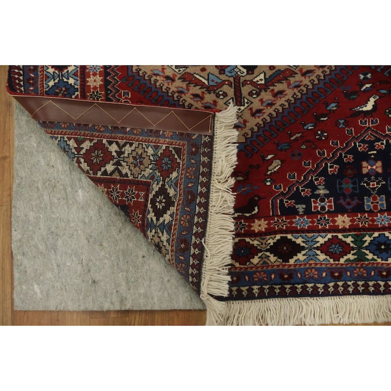Hand Knotted Oriental 100% Wool Carpet Traditional Tribal Red Yalameh Area Rug - 10' 0'' X 6' 10''