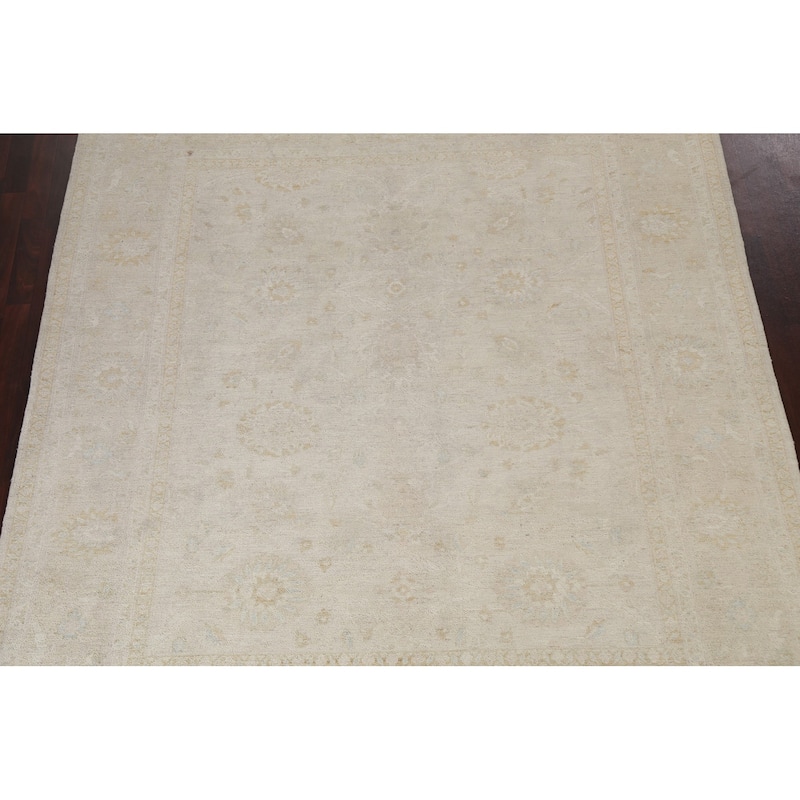 Vegetable Dye Wool Traditional Peshawar Chobi Area Rug Hand-knotted - 7'9" x 9'3"