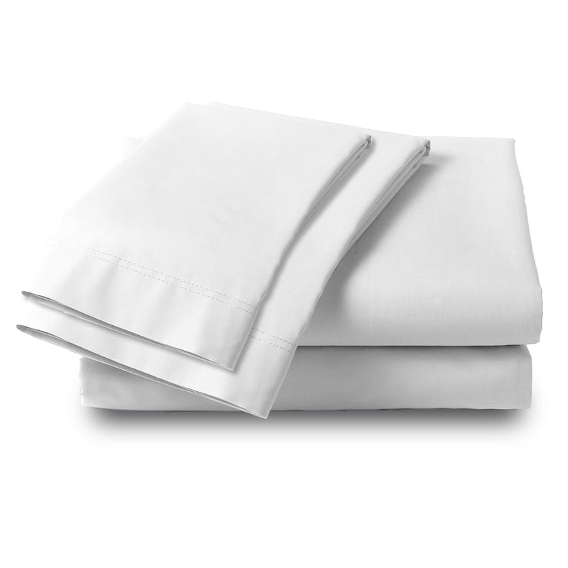 Color Sense 100% Cotton Ultra-lightweight Sheet Set - White - King
