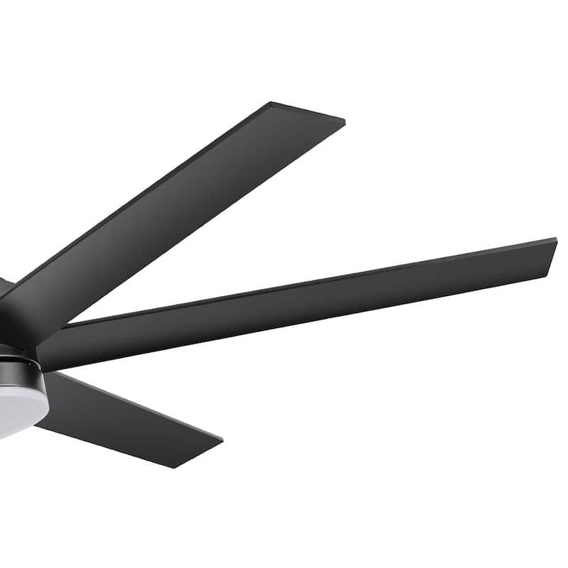 65 Inch Gold/Black LED Ceiling Fan with Light and Remote(6-Blade)