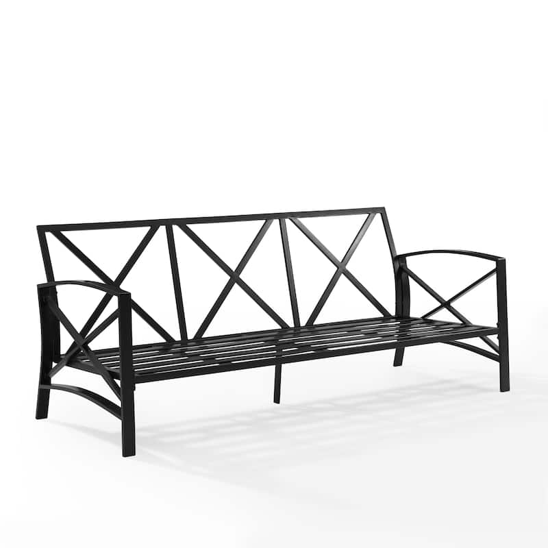 Crosley Kaplan Outdoor Metal Sofa - 79"W x 30.5"D x 32"H