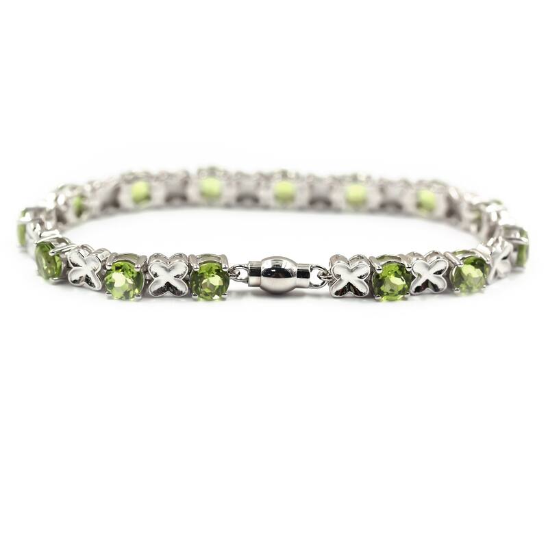 925 Sterling Silver Peridot Bracelet