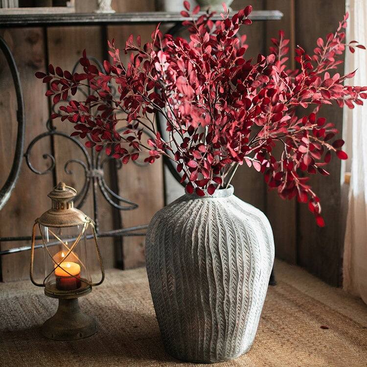 RusticReach Red Tzu Tan Leaf Stem 42" Tall