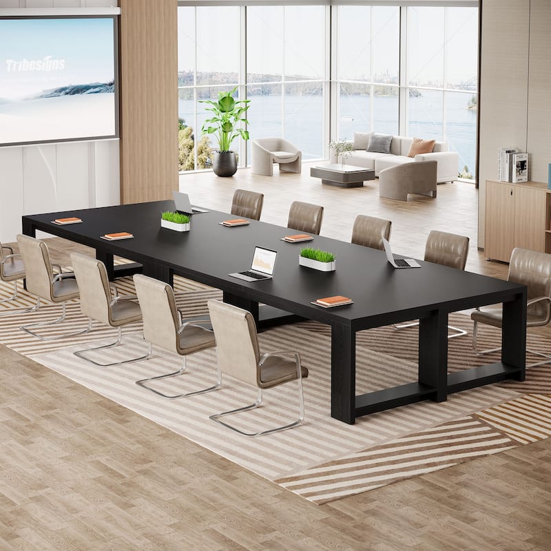 7 ft Modern Rectangle Conference Table for 6 to 8 People - 86.6" L x 27.6" W x 29.5" H