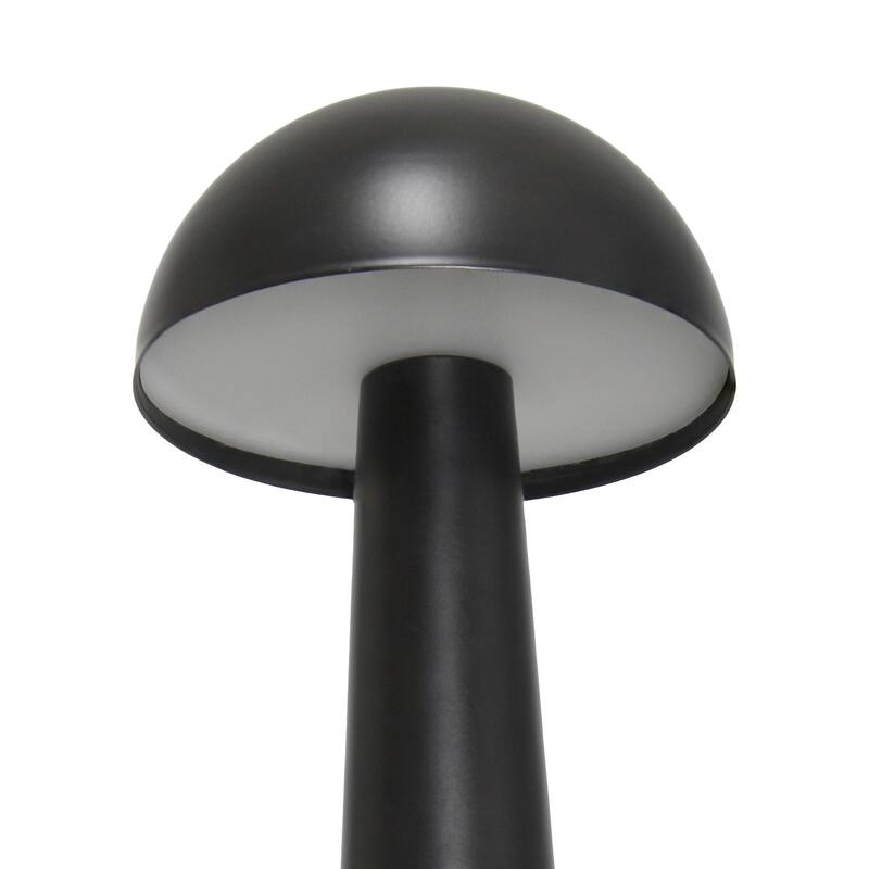 LED Mushroom Mini Touch Sensor Desk Lamp - 8.75" - Black
