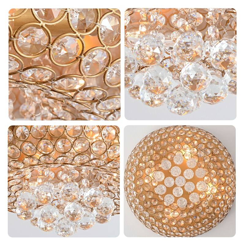 Francisca 4-light Flush Mount Crystal Chandelier