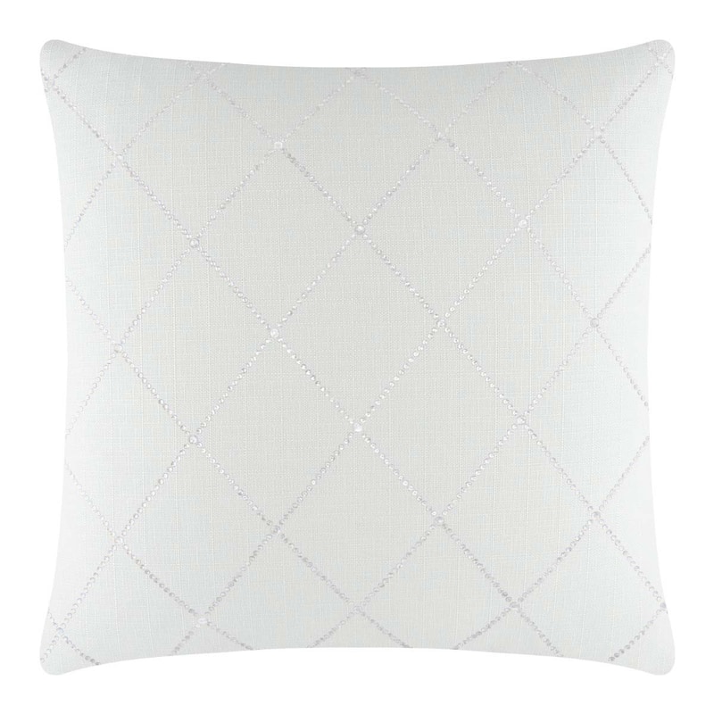 Sparkles Home Atlas Rhinestone Pillow - 16x16 - Ivory