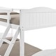 preview thumbnail 3 of 32, Twin over Full Bunk Bed with Camelback Headboard & Guardrails, White