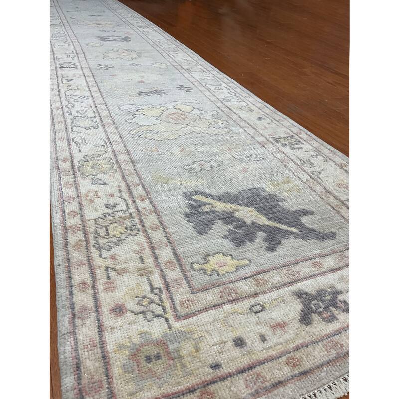 HERAT ORIENTAL Handmade Oushak Wool Runner - 2'9" x 13'10"