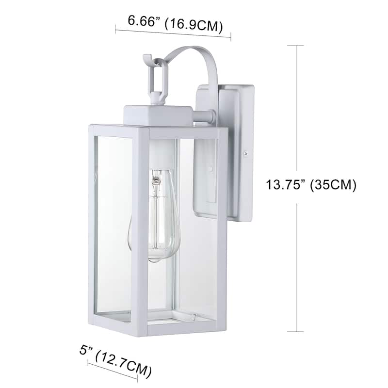 2 Pack 1-Light Outdoor Wall Sconce - 5"x6.7"x13.75"