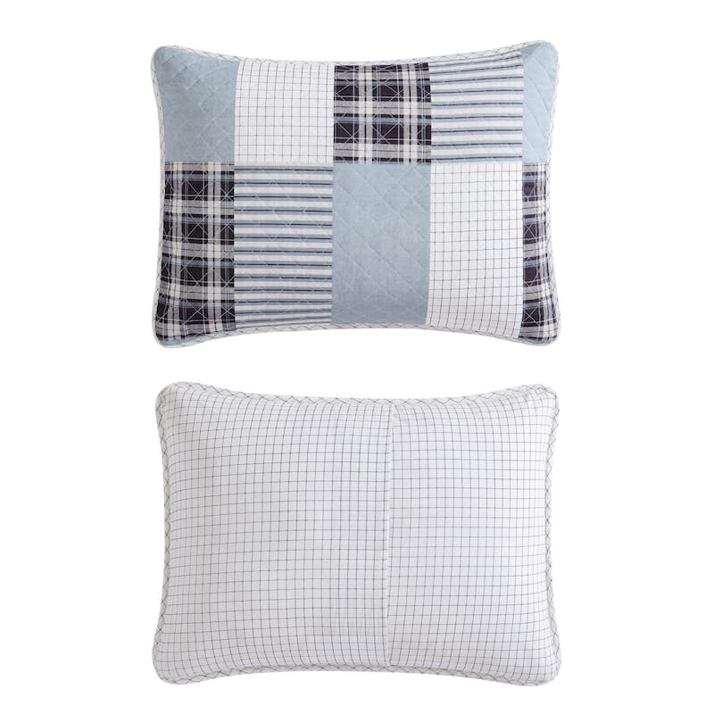 Eddie Bauer Camano Island Cotton Reversible Plum Quilt Set