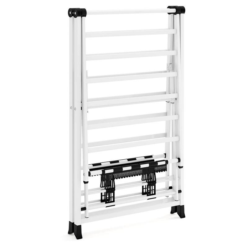 Costway Foldable Metal Laundry Drying Rack with Height Adjustable - See Details