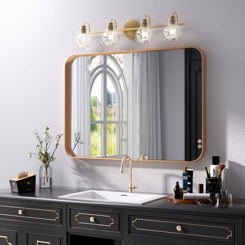 Modern Wall Mirrors Bathroom Mirrors Vanity Mirrors with Iron Framed for Multi Scenes(1 Piece)