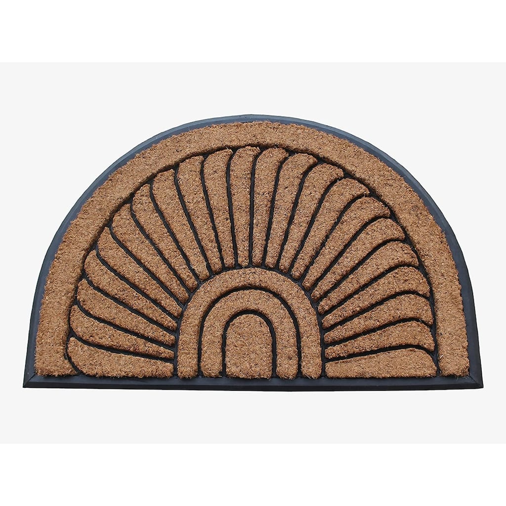 A1HC Albertina Sunburst Natural Coir & Rubber Large Door Mat
