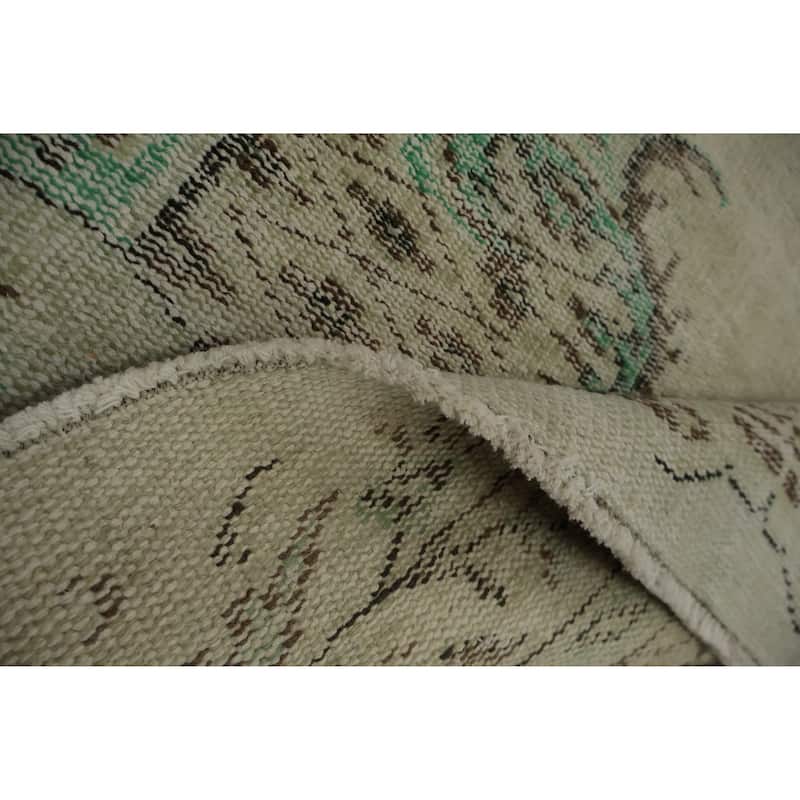 Hand Knotted Oriental 100% Wool Carpet Transitional Floral Beige & Ivories Anatolian Area Rug - 8' 10'' X 5' 6''