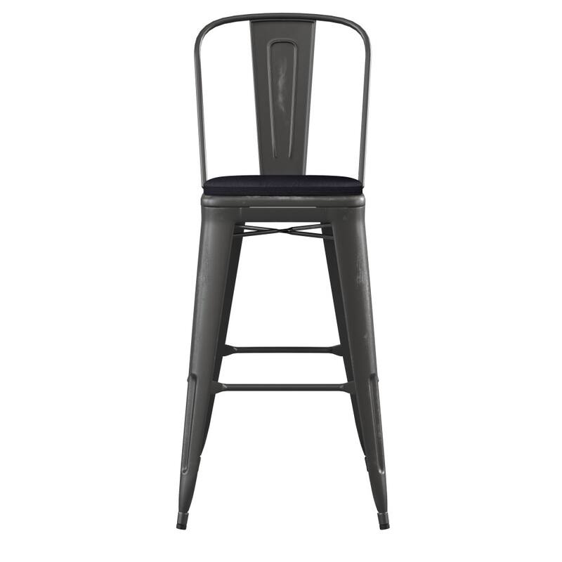 All-Weather Bar Height Stool with Poly Resin Seat