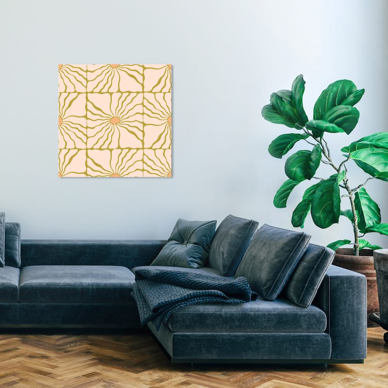 Wynwood Studio Canvas Floral and Botanical Pasted Together Pink and Light Pink Modern & Contemporary Wall Art Canvas Print