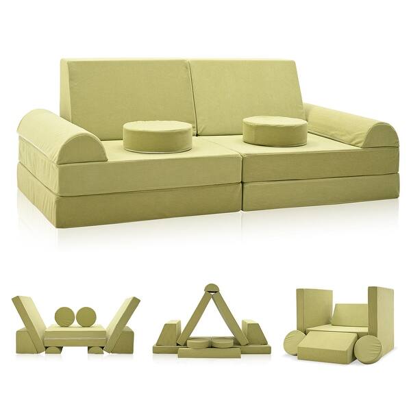 slide 2 of 12, DoCred Kids Play Couch Sofa Set, Modular Toddler Sofa