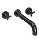 preview thumbnail 1 of 1, GRANDJOY Wall Mounted Bathtub Faucet High Flow Waterfall Tub Filler with Dual Handles Matte Black